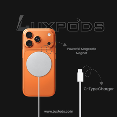 Lux 15W MagSafe Wireless Type C Fast Charging for iPhone & All Wireless Charging Devices