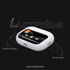 LuxPods Display Screen 2 Premium Wireless Earbuds | 100% ANC with 1.40" Full HD Touch Screen | 14mm High Deep Bass Drivers